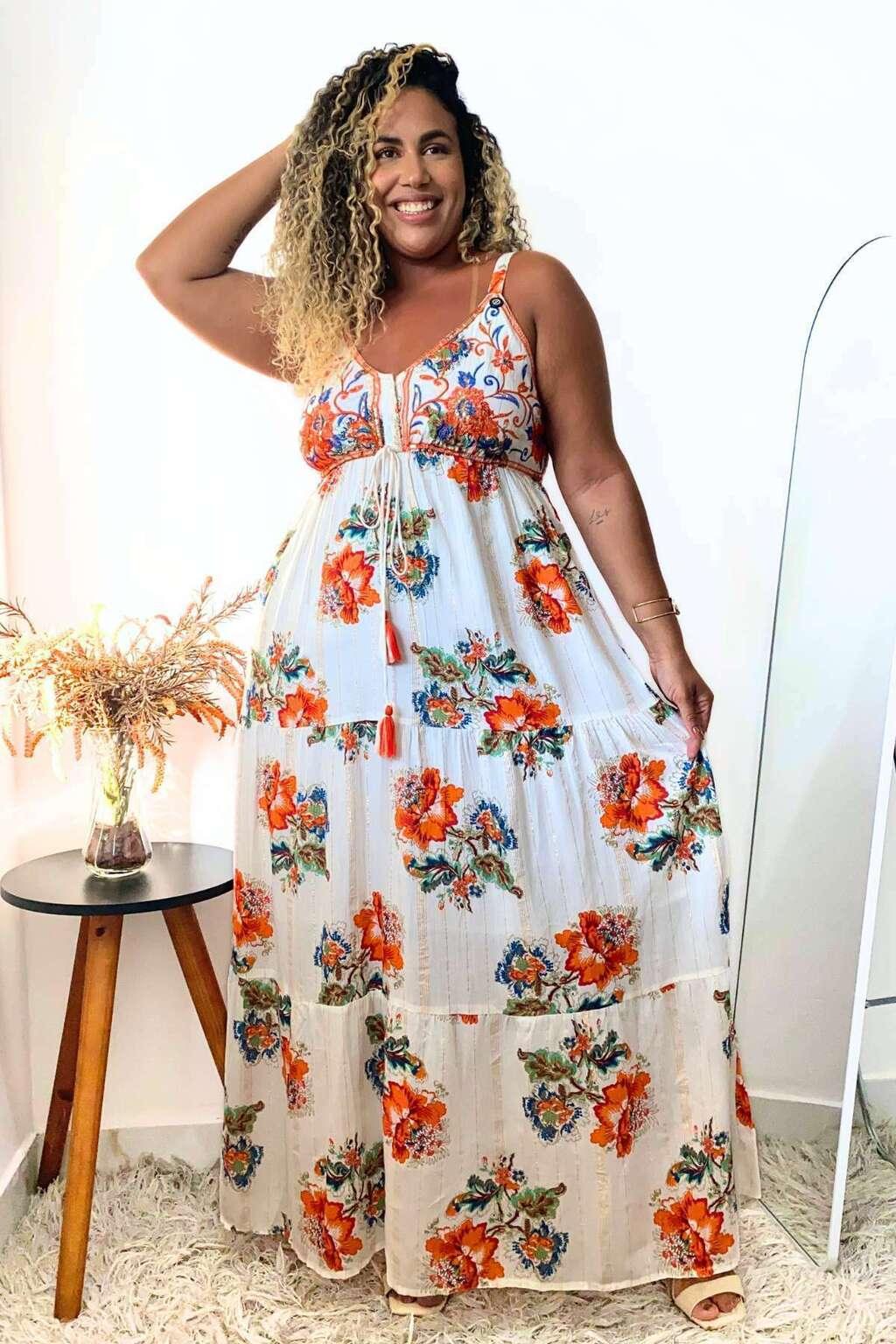 Vestido Longo Jardim Vibrante Coleção Alma Boho 2961.